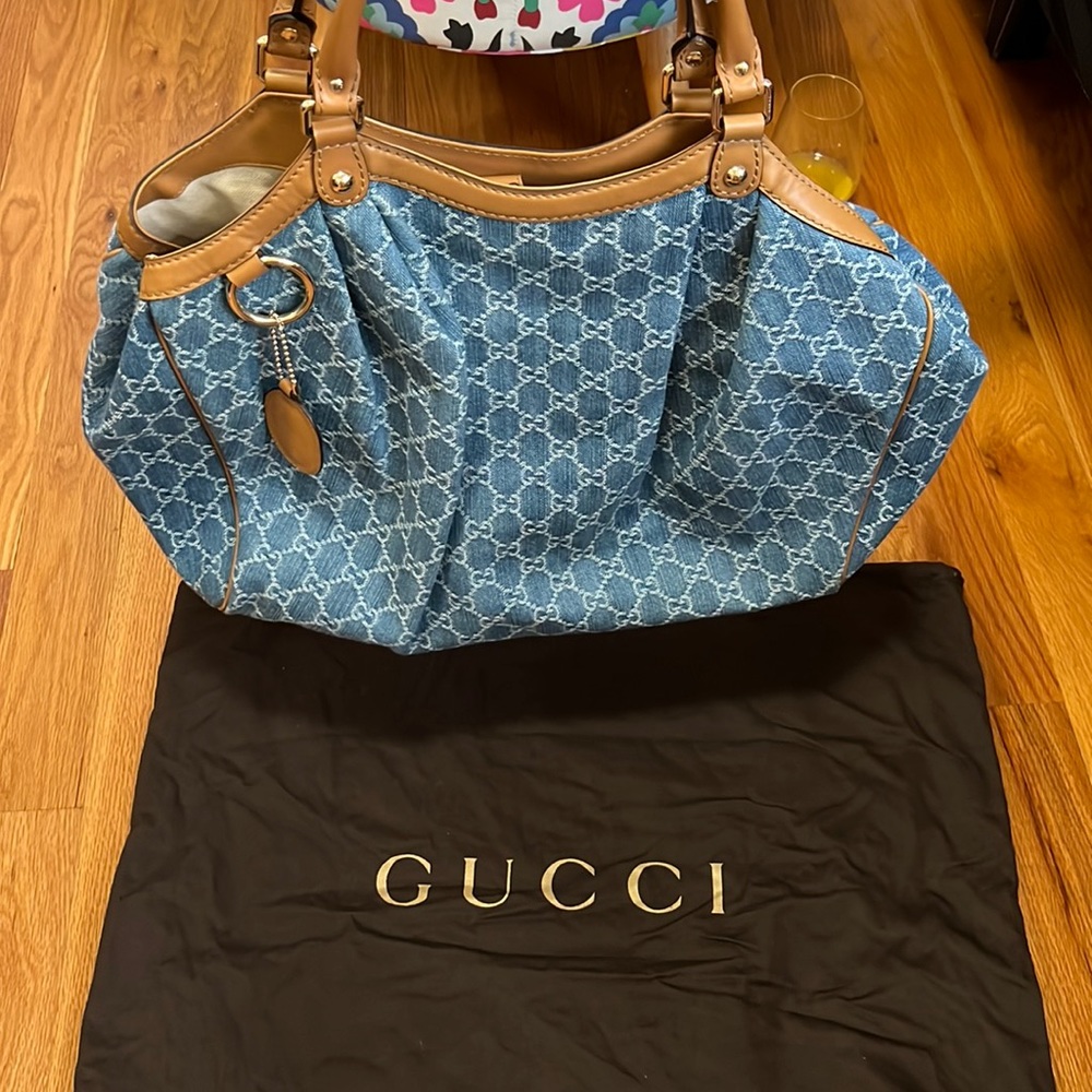 Gucci Sukey large denim